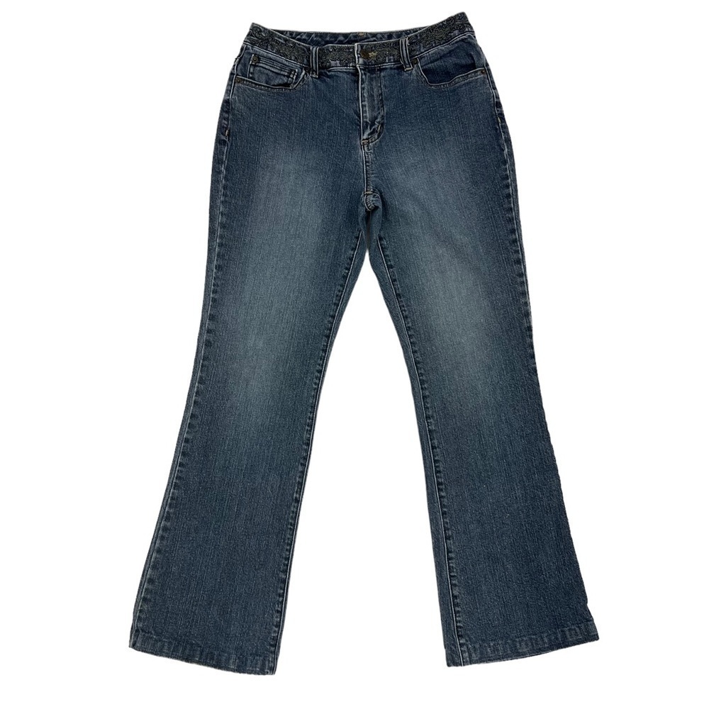 Motto Jeans Dark Wash Bootcut Denim Embellished Size 8